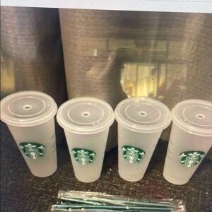 Starbucks Frosted Reusable Cups - Set of 4